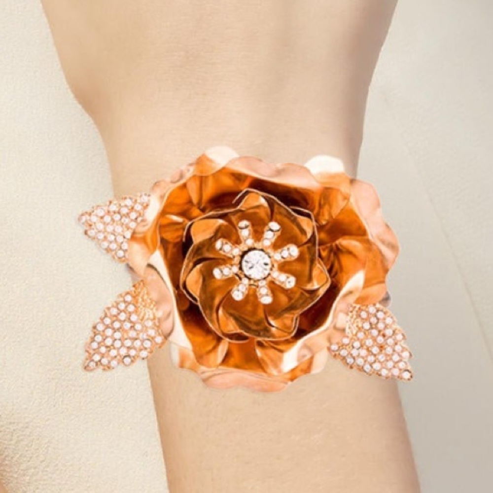 Azzaro Paris Beautiful Crystal Flower Bracelet